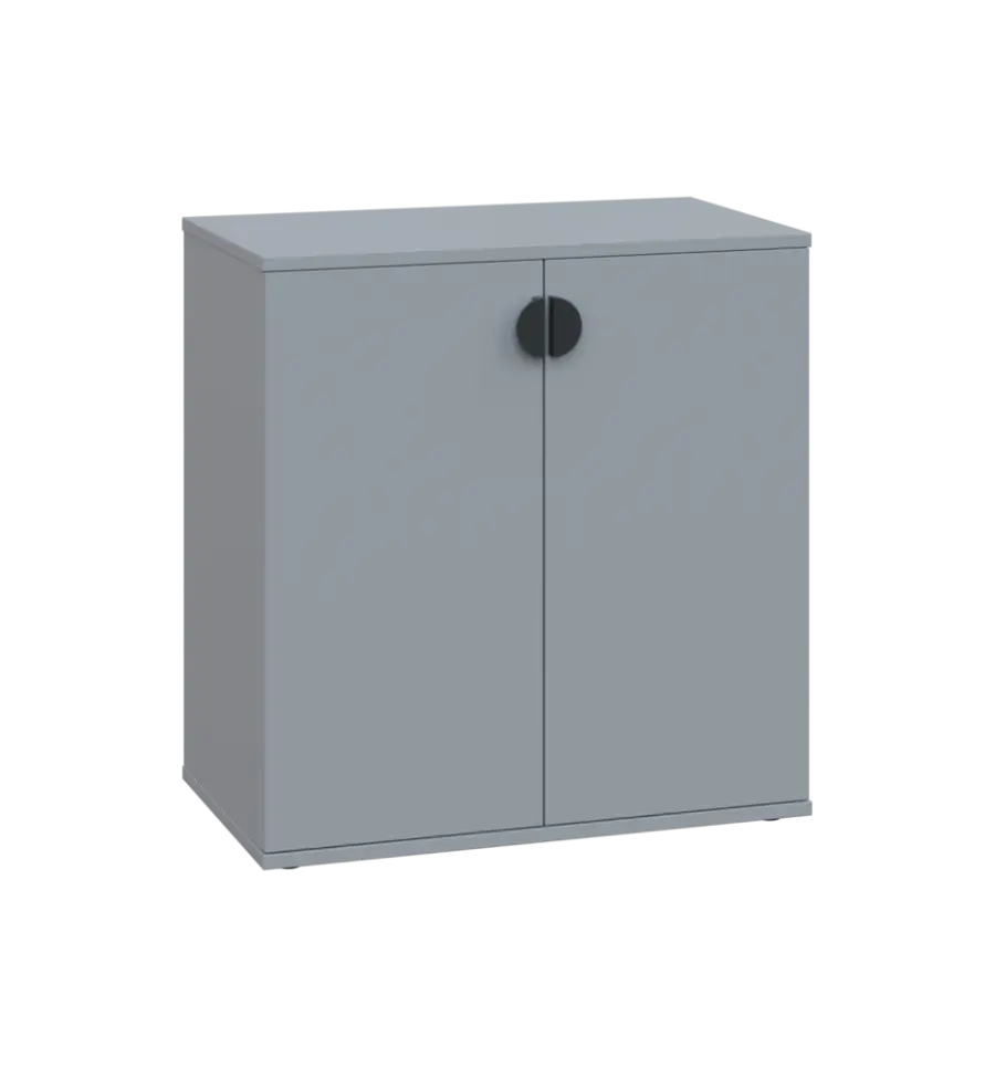 TN 2 - 7D kancelářská skříň, 2-dveřová, 750x720x400, šedá